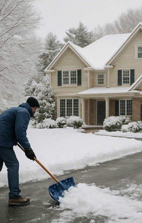 Préparation du site en hiver